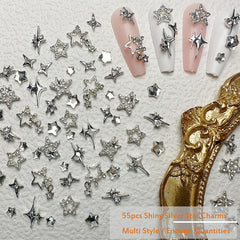 KACHIMOO cristales estrella destellos para decoración de arte en uñas.