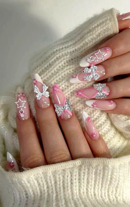 KACHIMOO lazo plateado para uñas, diseño moderno y duradero.