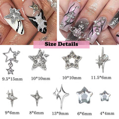 KACHIMOO set de 55 piezas, estrellas y cristales, para uñas deslumbrantes.