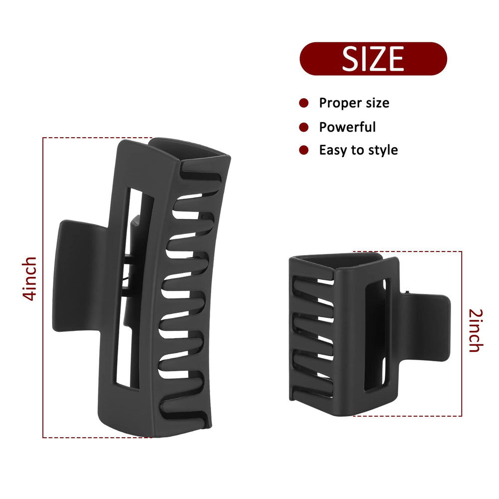 Pinzas Kacmagic para cabello rectangulares medianas, ideales para mechones finos