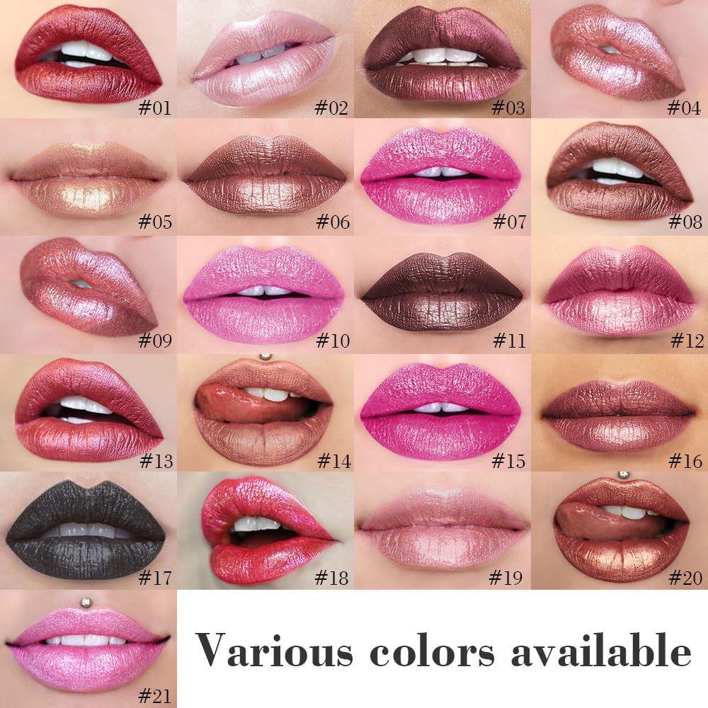 Kaely brillo labial metalico de uso diario con efecto brillante.