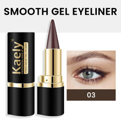 Kaely delineador gel marrón: textura cremosa para deslizamiento suave.