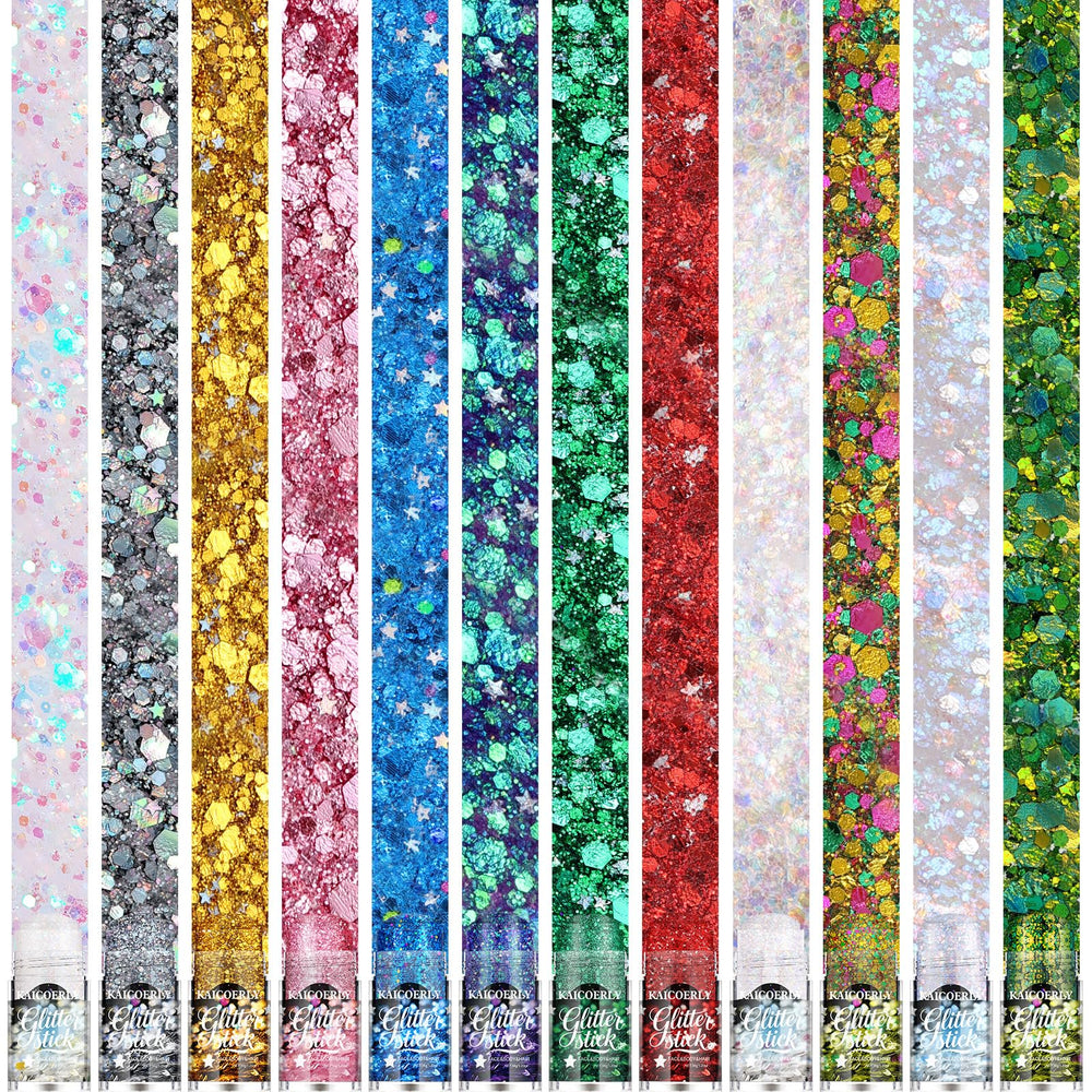 Aplicación suave KAICOERLY, sensación sedosa al aplicar el glitter.
