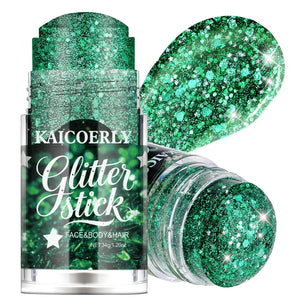 KAICOERLY gel brillo cuerpo verde, rodillo, aplicación suave para estilos brillantes