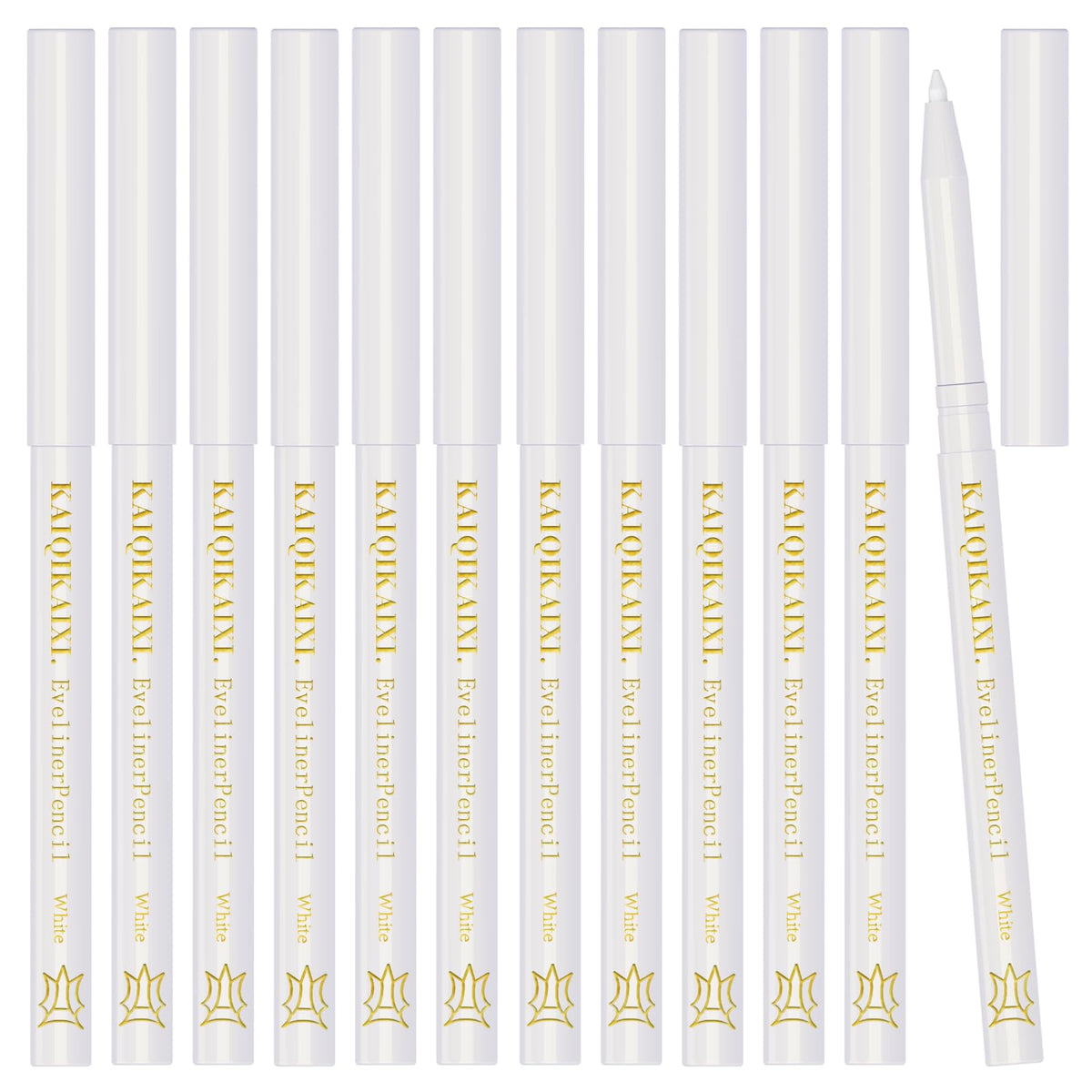 Delineador blanco KAIQIKAIXI: 12 piezas para delineado y resaltado.