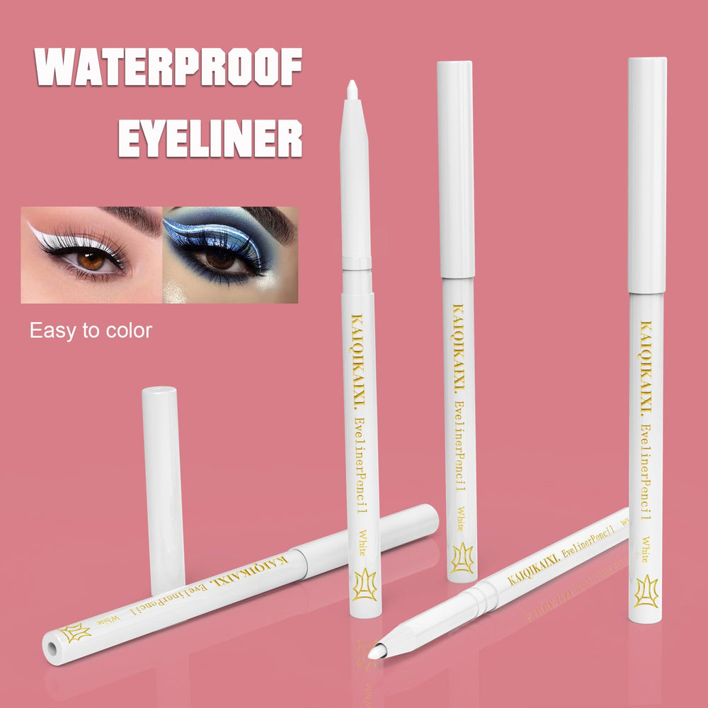 Lápiz blanco KAIQIKAIXI para ojos y labios, diseño ergonómico.