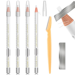 KAIQIKAIXI kit cejas permanentes: lápices blancos para delinear cejas de larga duración