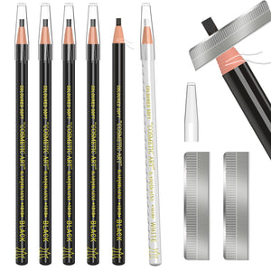 KAIQIKAIXI lapices cejas 6un negros, delineado claro y duradero.