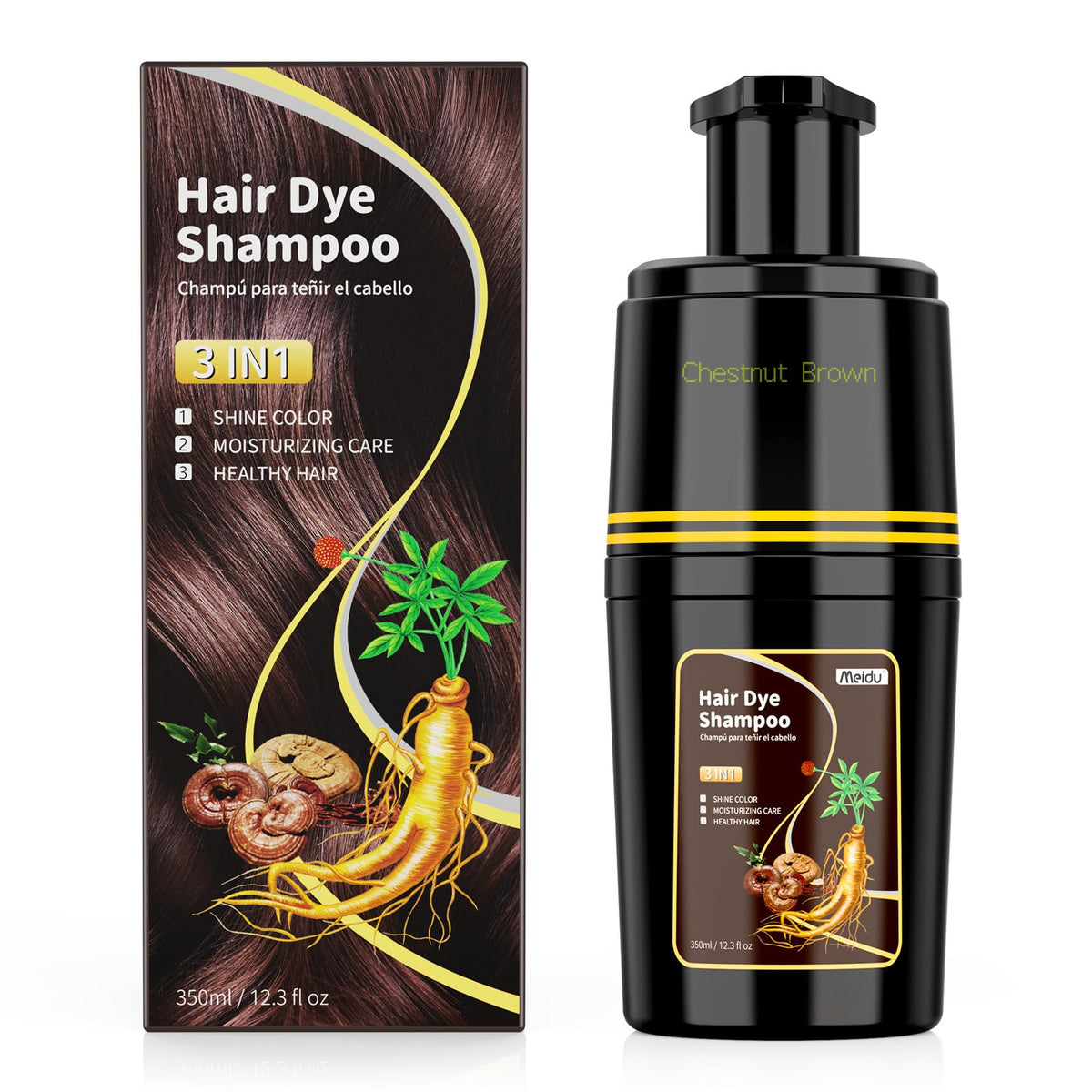 KAISASA tinte para cabello cubre canas con cobertura uniforme y natural