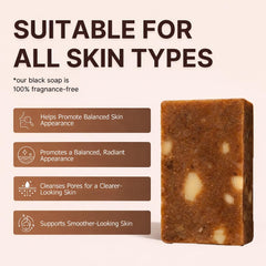 Kalani Glow Jabon Negro Africano con textura natural para hidratación suave.