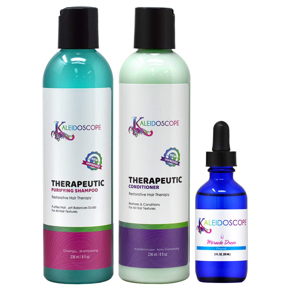 Kalidoscope Miracle Drops: botella terapéutica para crecimiento saludable y brillo.