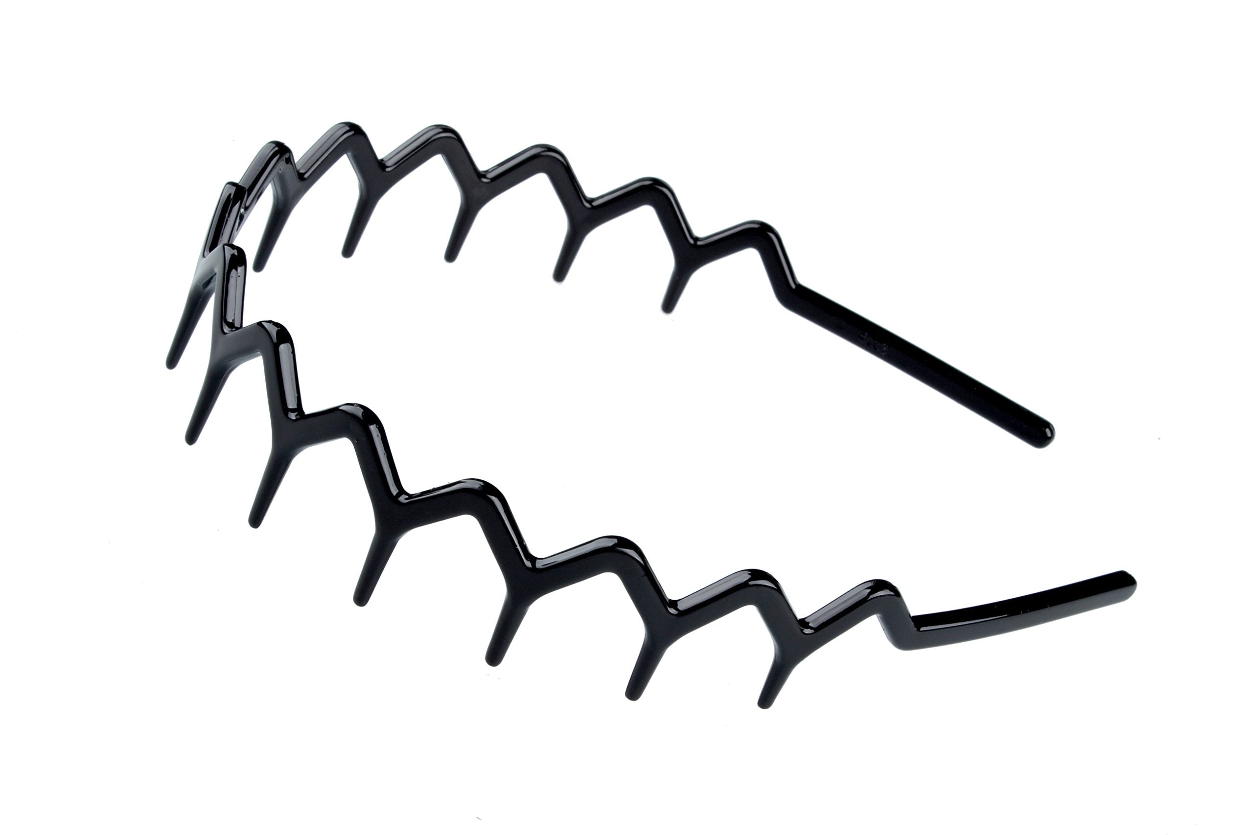 KALIYOTO peine de banda negro con diente tiburón, ideal para peinados diarios.