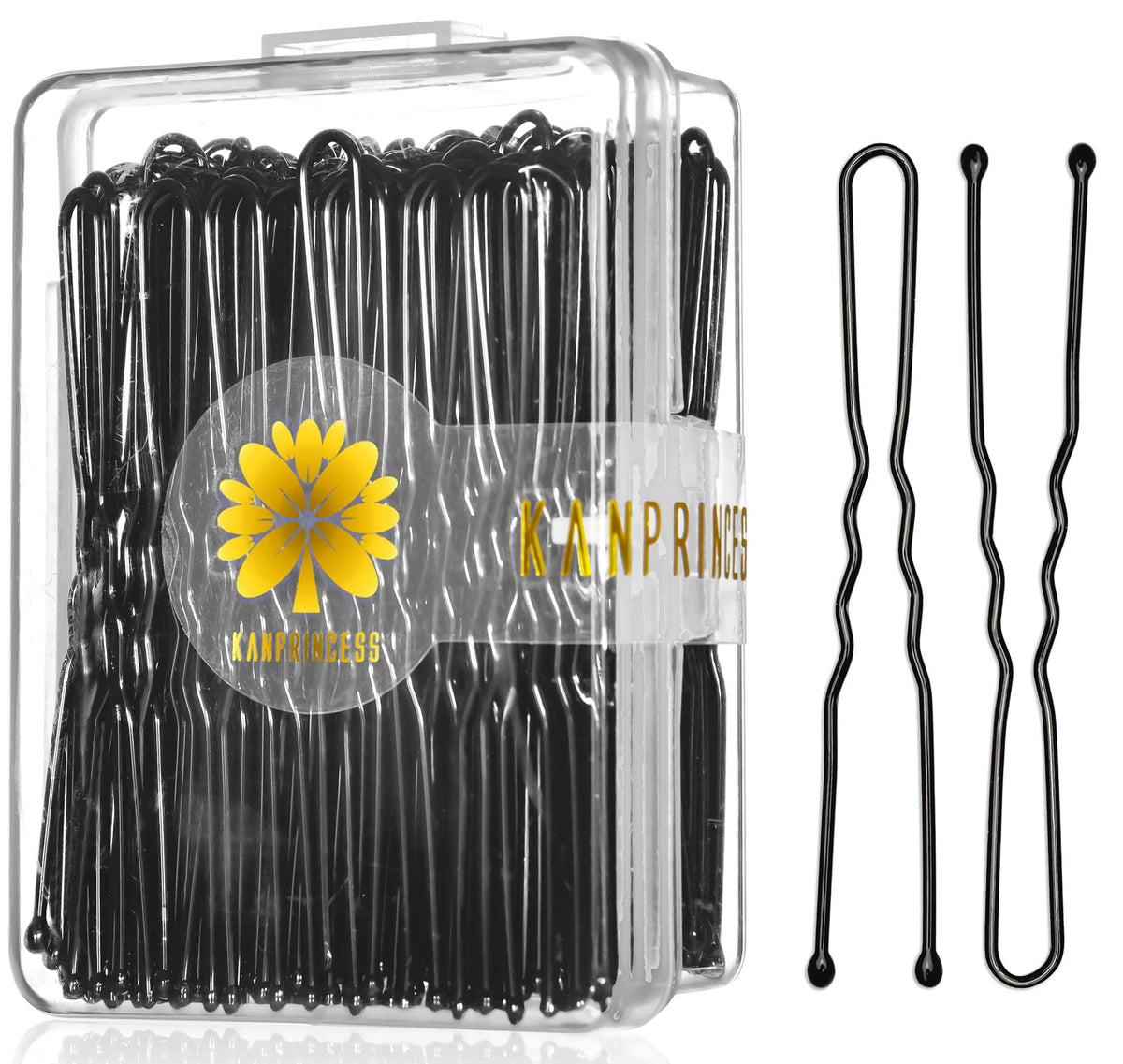 PIN U NEGRO de KANPRINCESS dentro de caja: almacenamiento práctico para repuestos.