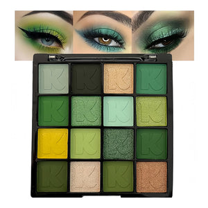 K'APEINE Paleta de sombras verdes: pigmentación intensa para looks llamativos.