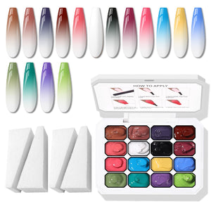 Karroy Esponja para aplicación de ombré en uñas, técnica suave para degradados.