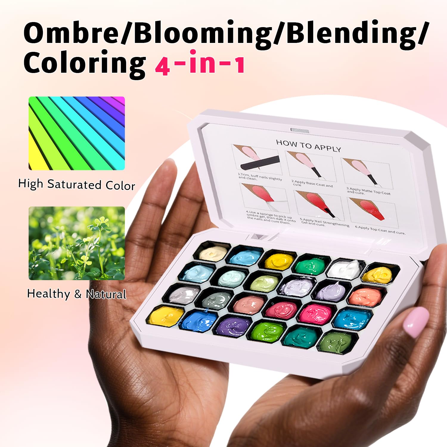Karroy Kit arte uñas 24 colores para diseños profesionales en casa.