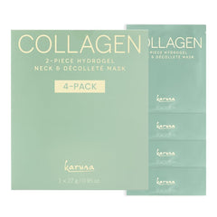 Karuna colágeno cuello y pecho hidrogel máscara 4pack hidrata y mejora firmeza
