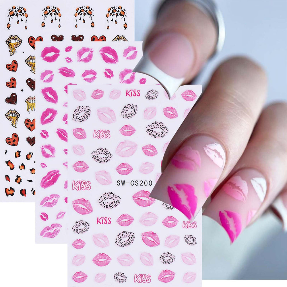 KASOICRA pegatinas uñas corazón rosado: ideal para fiestas y uñas naturales