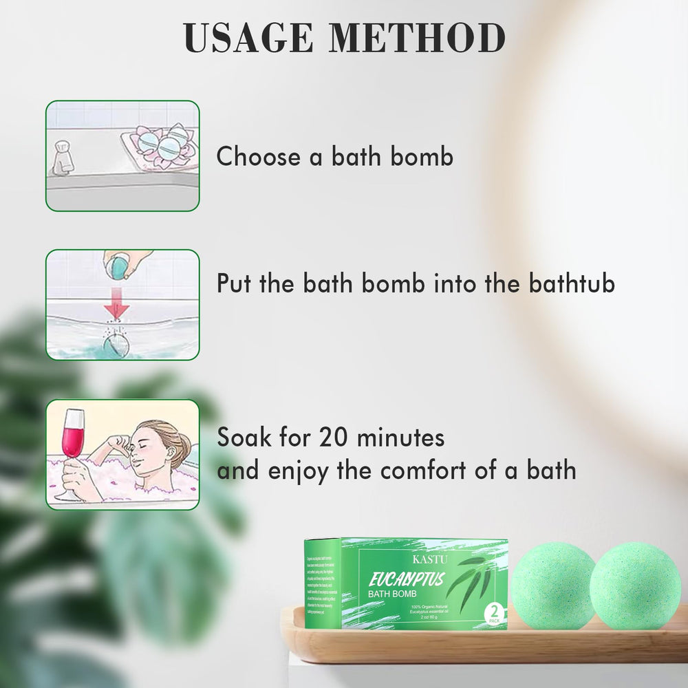 Bomba de baño KASTU hecha a mano con ingredientes naturales