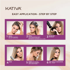 KATIVA Champú de alisado, limpieza suave que prepara el cabello.