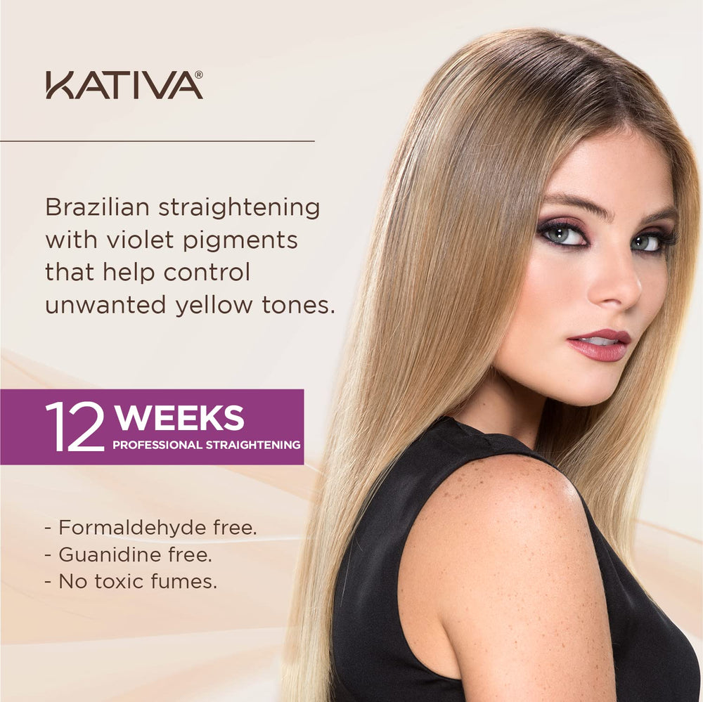 KATIVA Mascarilla de alisado, activo suavidad y protección del color.