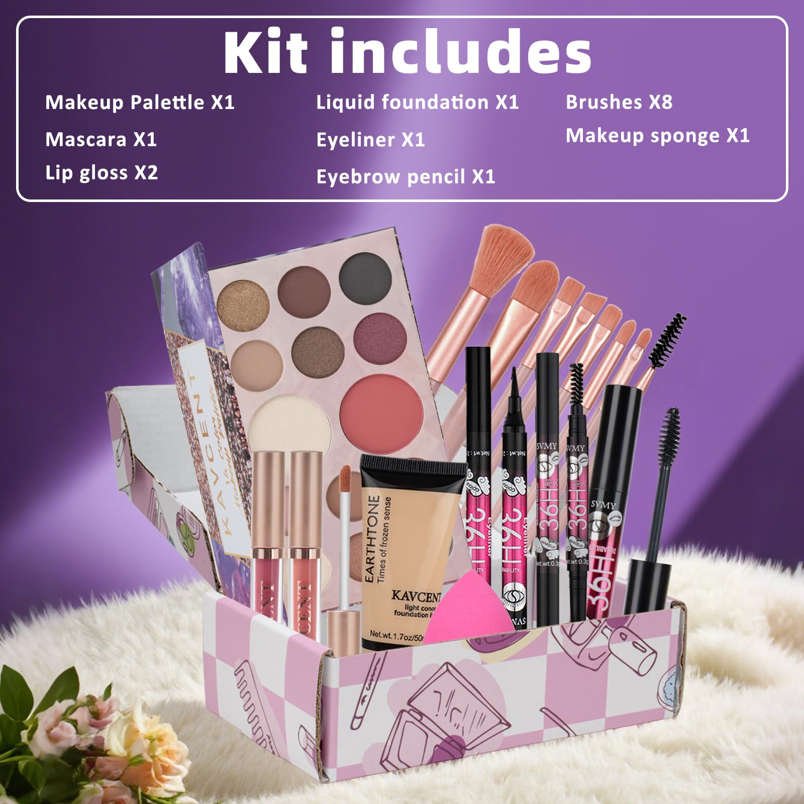 KAVCENT base maquillaje, acabado suave para piel joven.