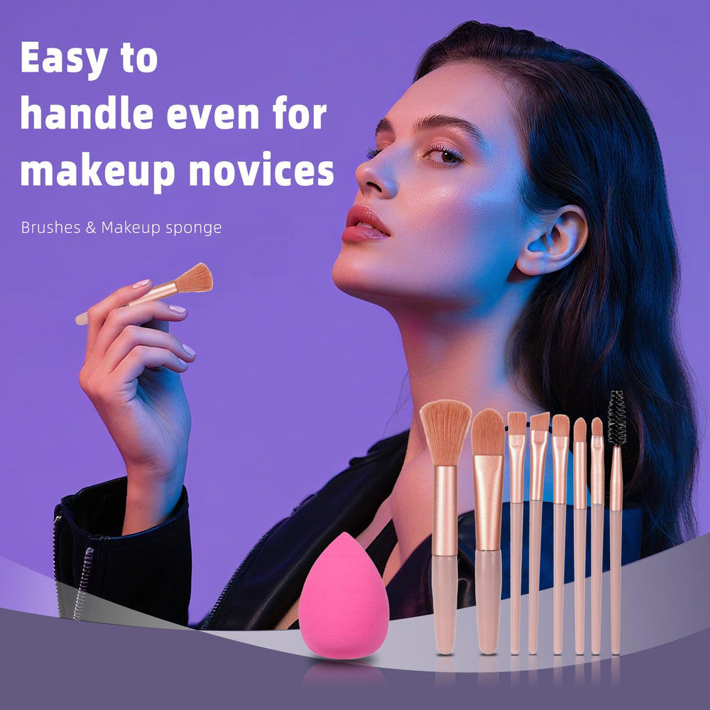 KAVCENT brochas maquillaje, set completo para aplicacion suave.