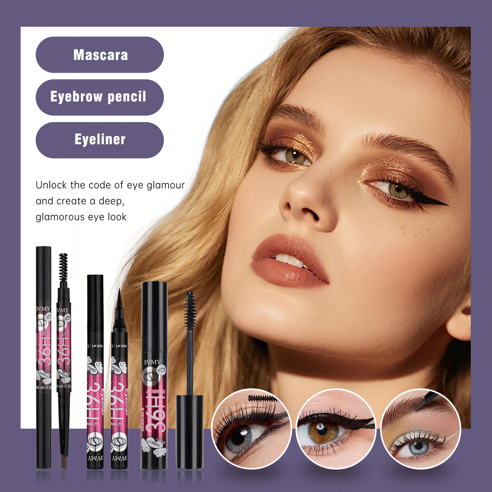 KAVCENT delineador ojos, trazos precisos para estilos elegantes.