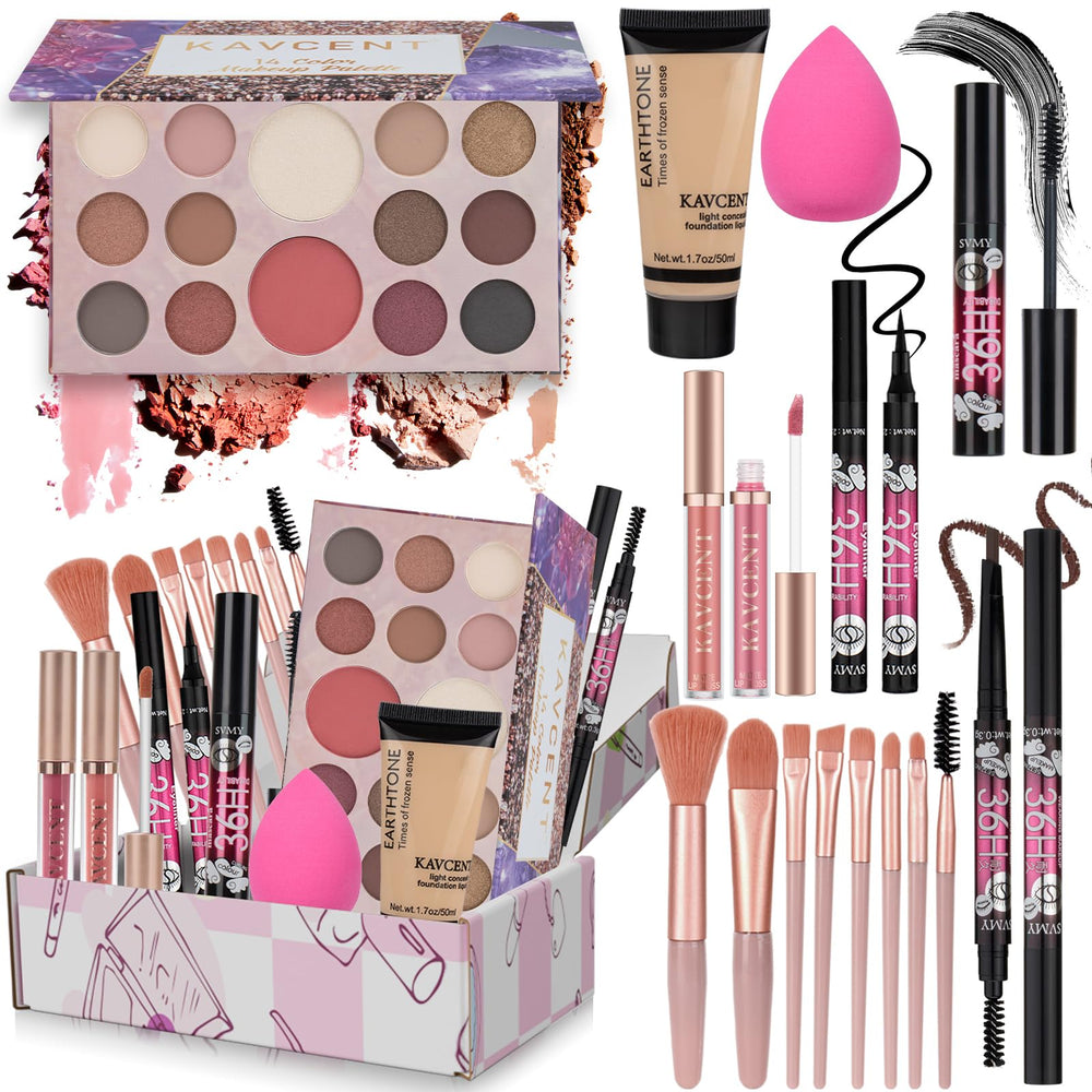 KAVCENT paleta maquillaje adolescentes, looks versátiles para uso diario.