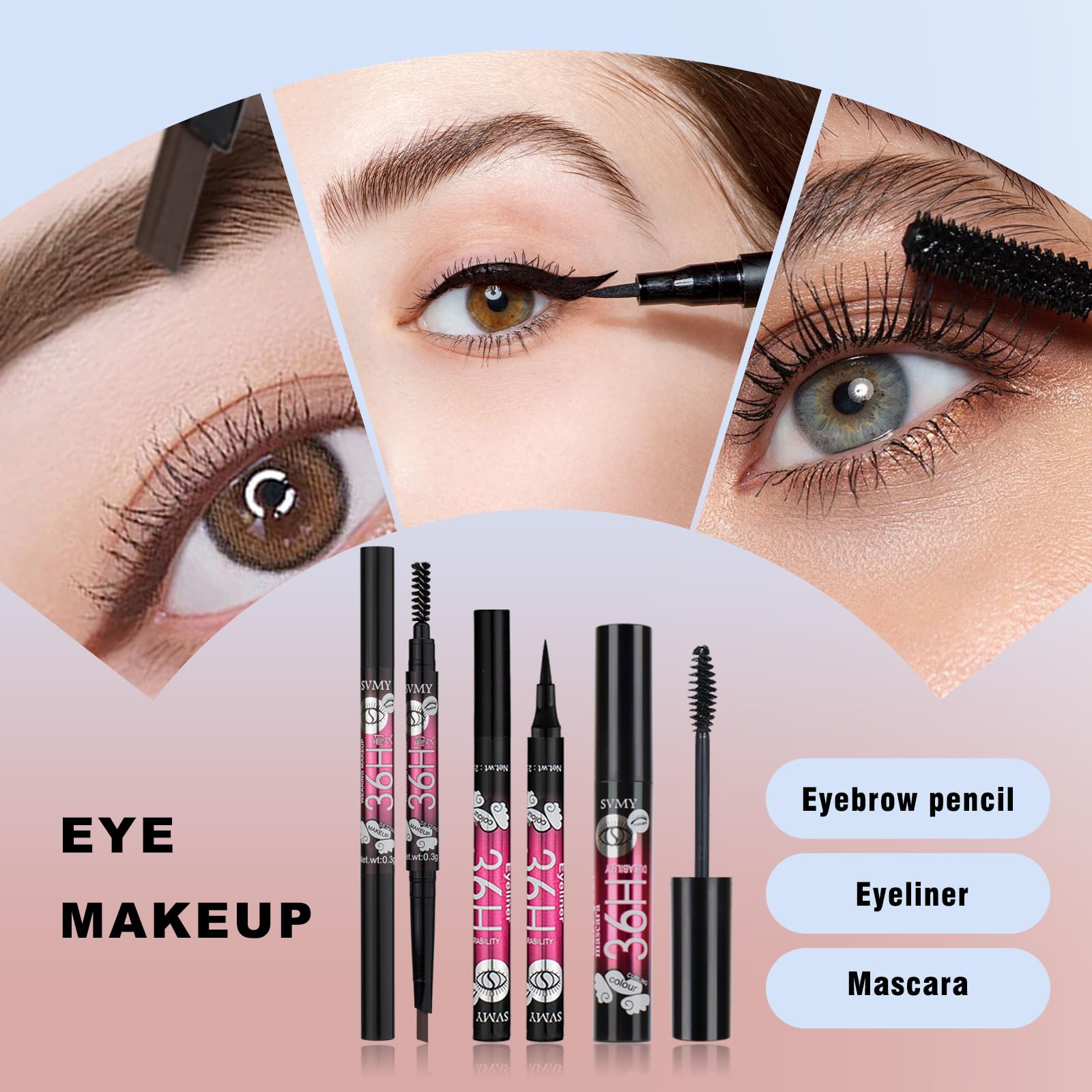 KAVCENT conjunto maquillaje teen: delineador para trazos precisos.