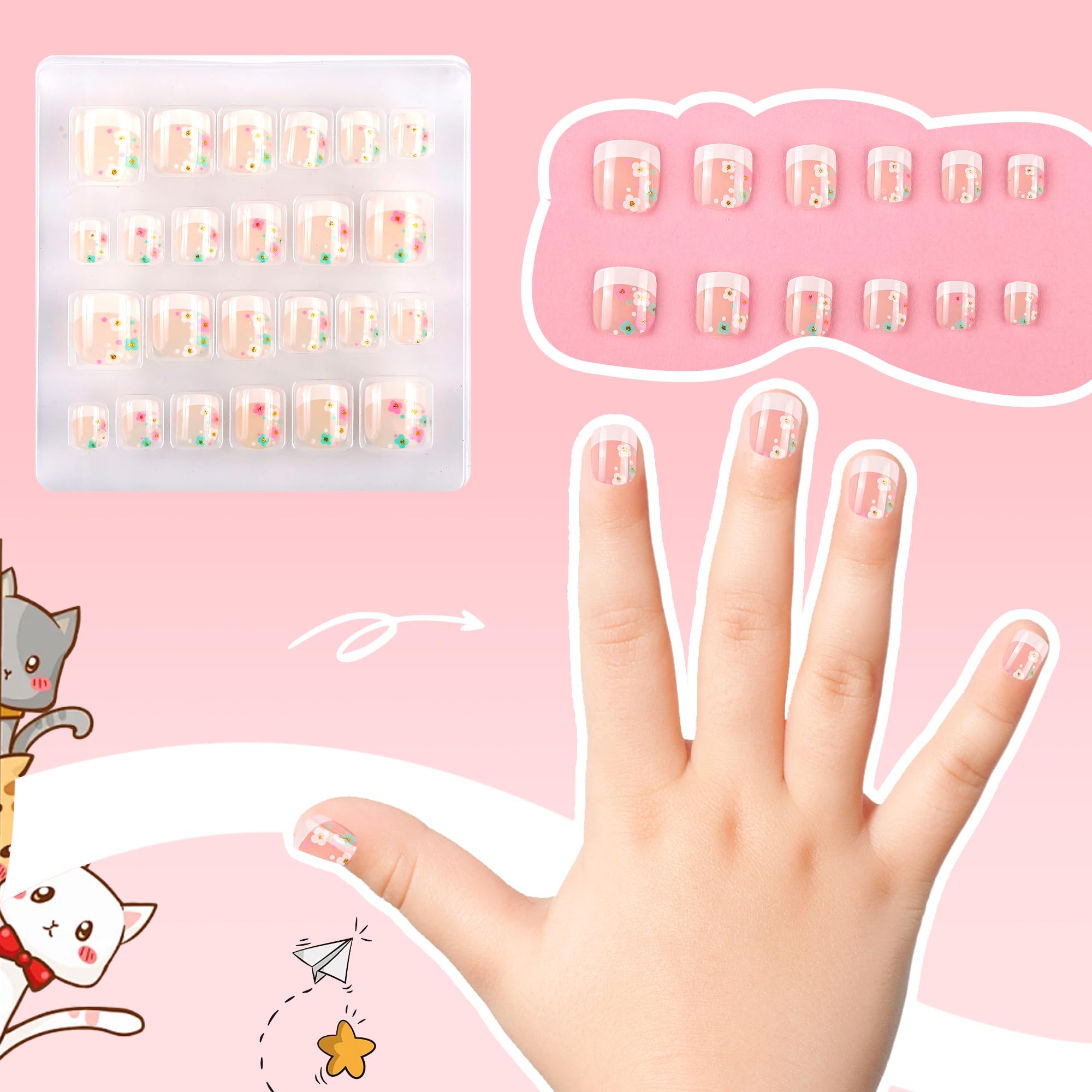 Aplicación rápida de uñas Kawyehu con adhesivo ya aplicado