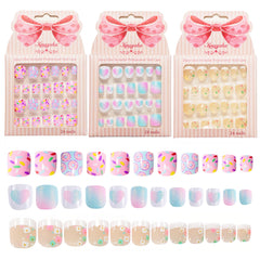 Uñas adhesivas Kawyehu: diseños dulces para decoración rápida de uñas infantiles