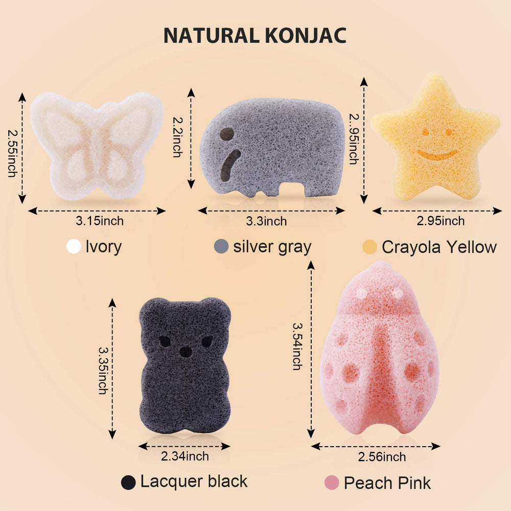 KECUCO Konjac bebé nube: limpia con suavidad durante el baño.