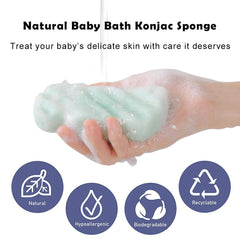 KECUCO konjac esponja baño ninos pequenos: limpia suavemente piel sensible