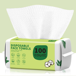 KeeiZoes toallas faciales desechables en empaque de 100 unidades para uso diario.