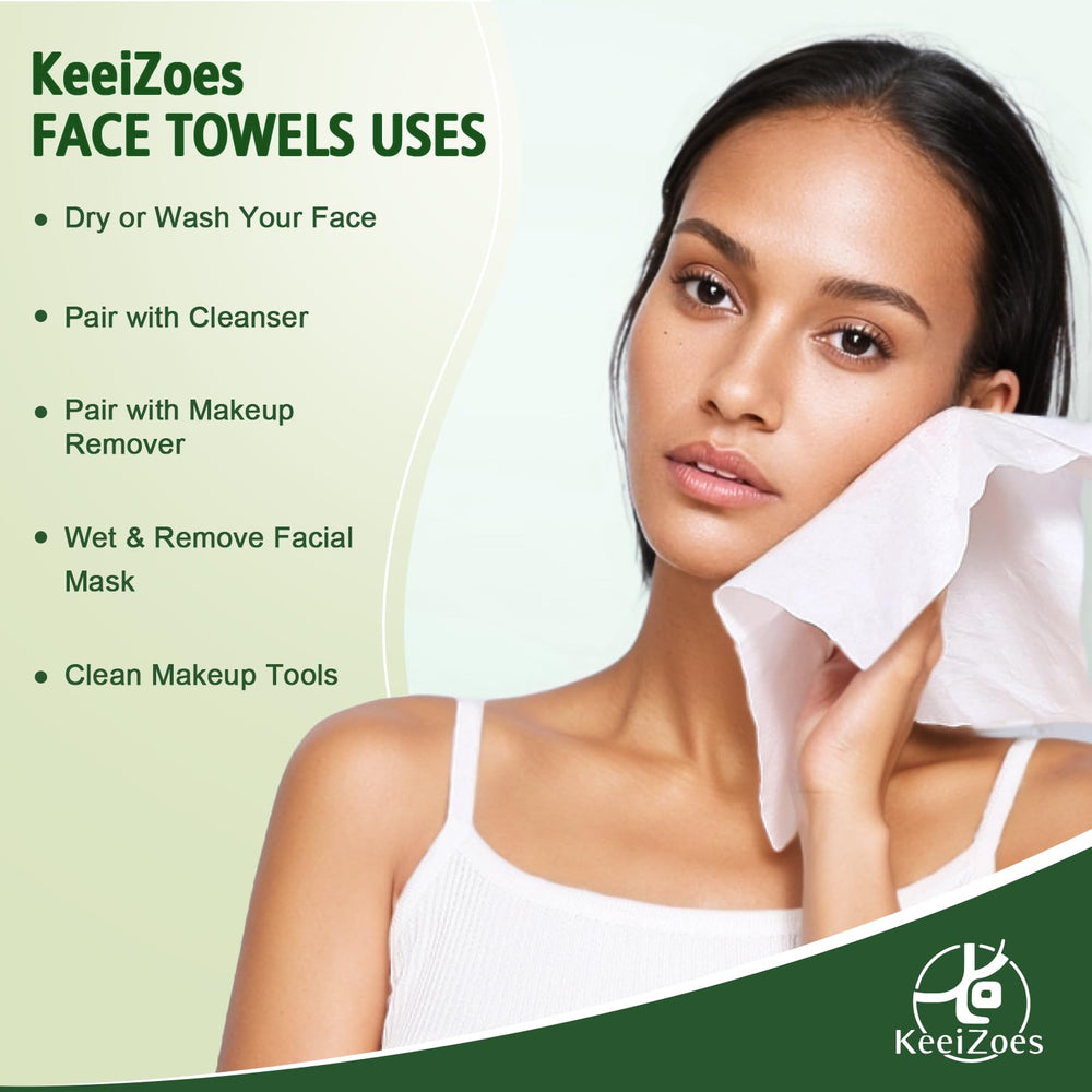 KeeiZoes toallas multiusos, ideales para cara, manos y maquillaje.