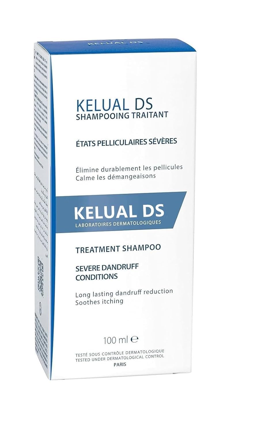 KELUAL DS champú anticaspa control dermatológico para seguridad y eficacia.