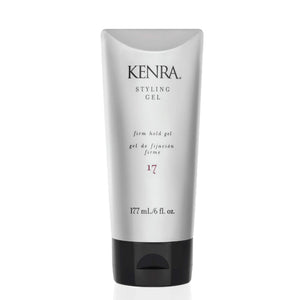 Kenra 17 gel para peinado en botella, ofrece agarre y volumen sostenido.