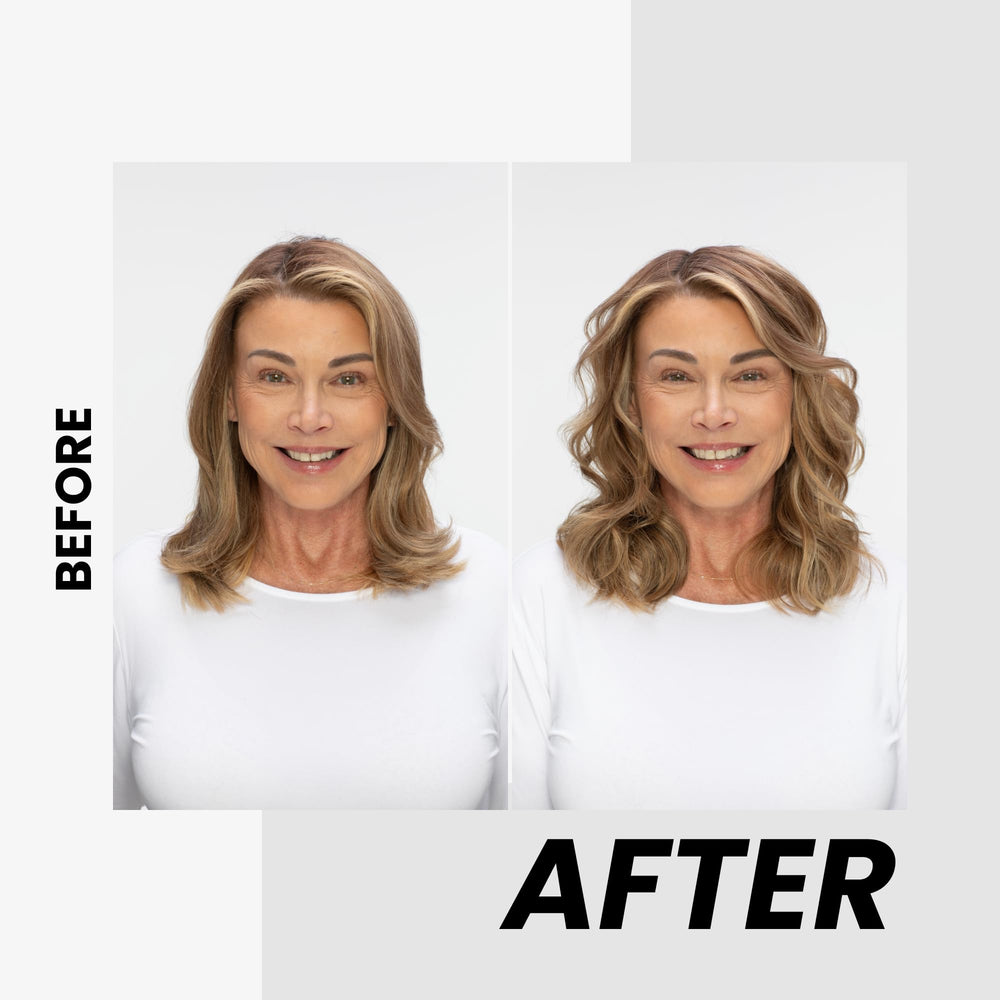 Kenra Volume Spray 25 finished look displays long-lasting hold and natural shine.