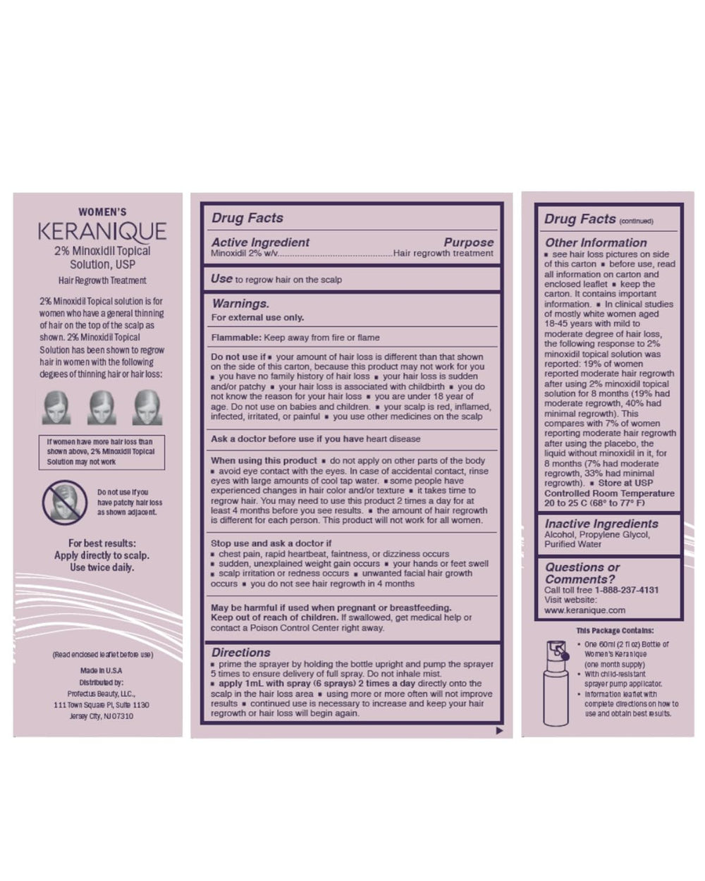 Keranique resultados visibles en meses usando el sistema