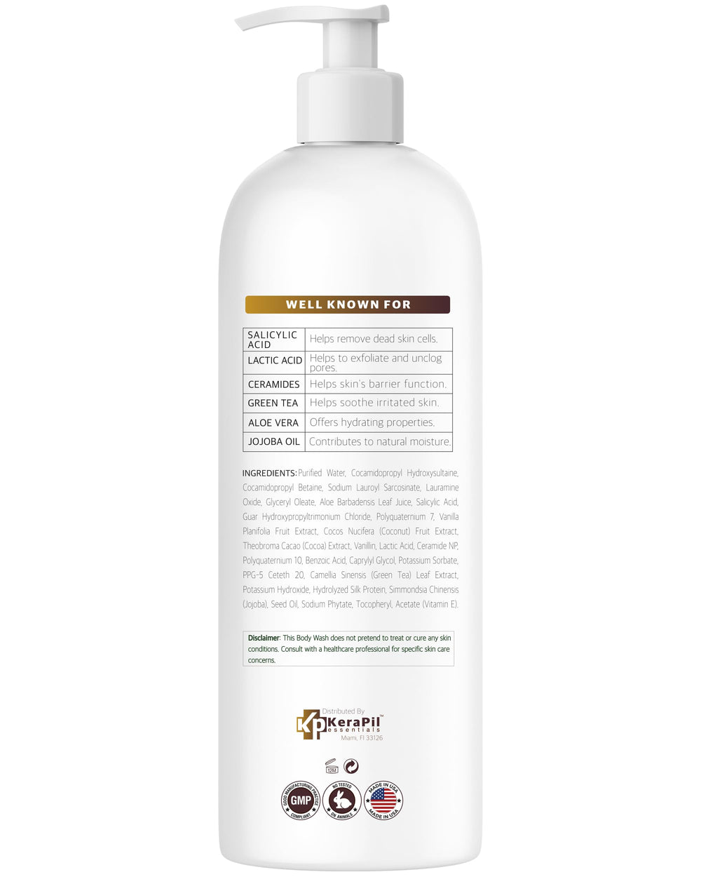 KERAPIL exfoliante corporal ducha: ideal para uso diario en la ducha.