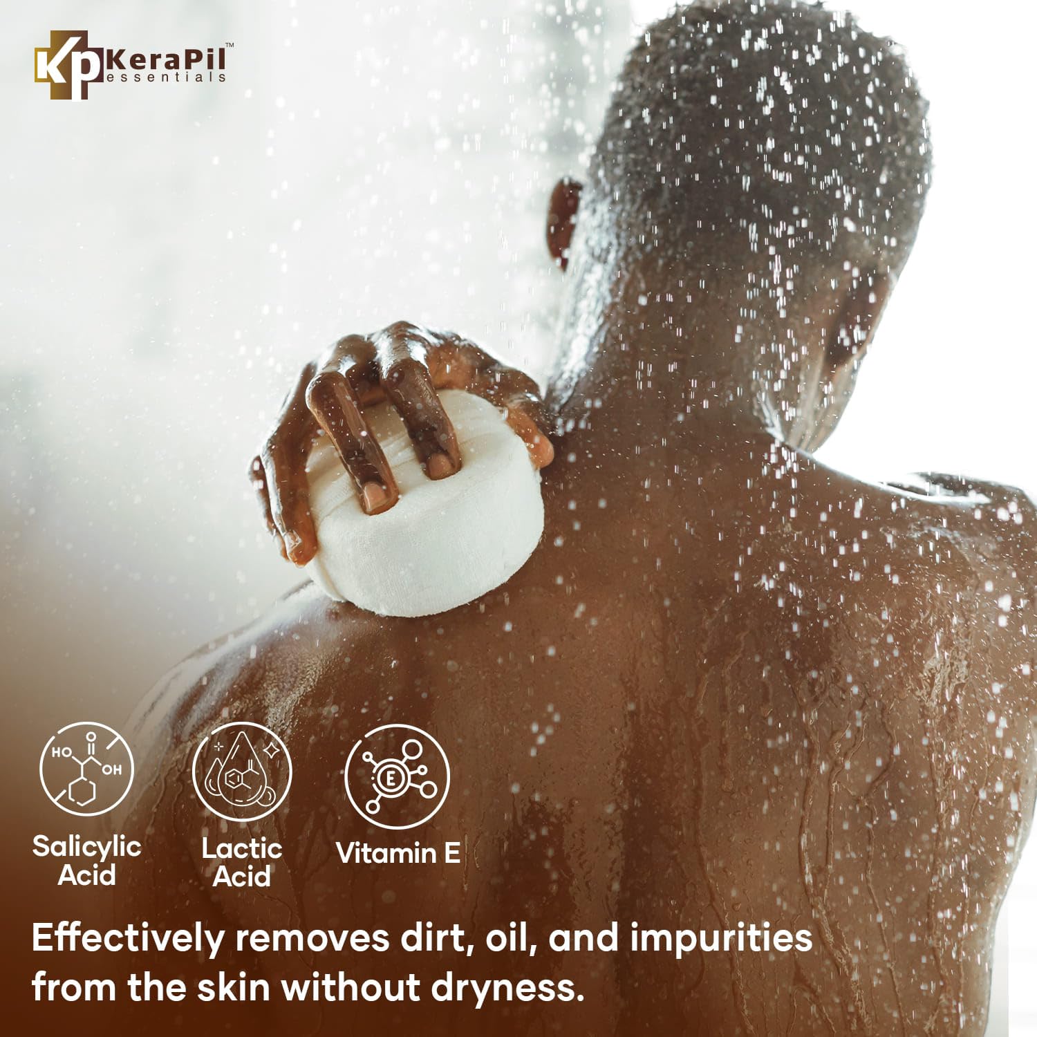 KERAPIL exfoliante corporal té verde: antioxidantes suaves para una piel limpia.