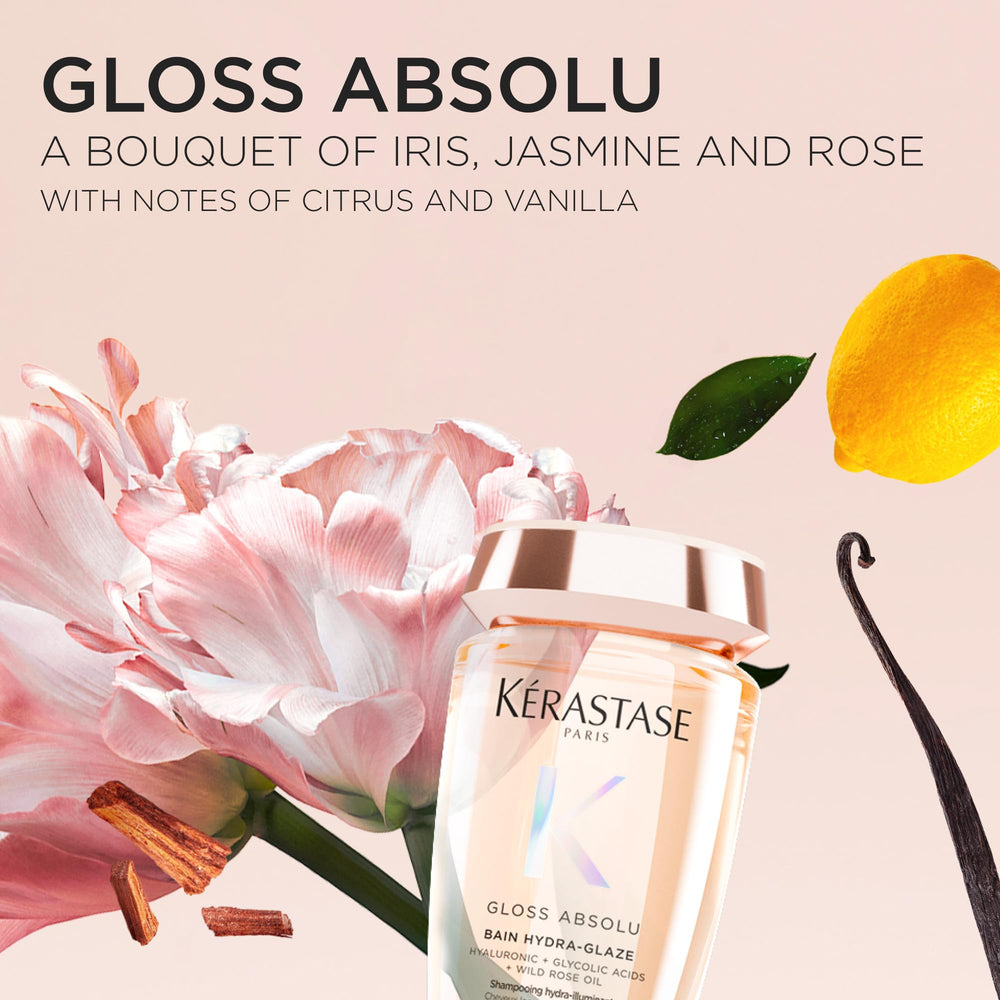 Kerastase Gloss Absolu: cabello suelto y brillante tras aplicar.