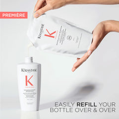 Kerastase Première Bain Descalcificador, acción reparadora en cabello dañado tras lavado