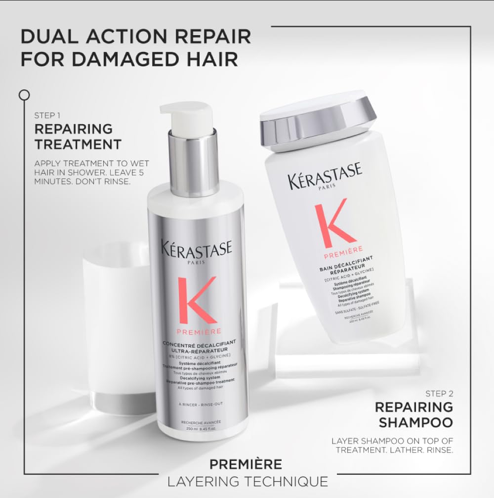 KÉRASTASE Premiere, reparación de enlaces de queratina para cabello más resistente.