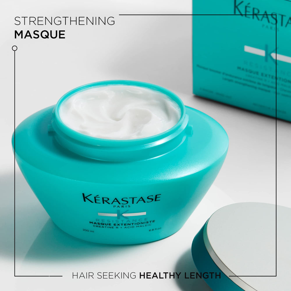 Textura cremosa de la mascarilla Extentioniste para aplicación suave