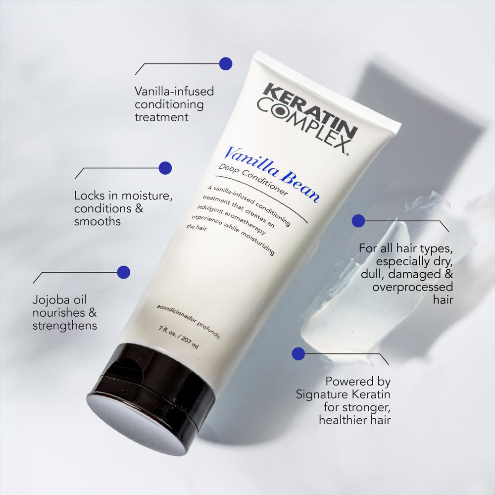 Keratin Complex Vanilla Bean: uso en cabello seco y dañado para mayor brillo