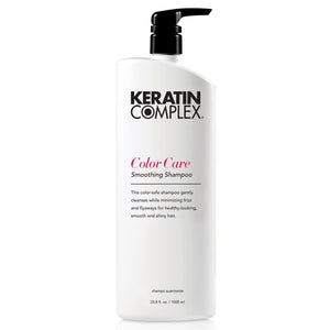 Keratin Complex Champú Color botella mostrando frasco y etiqueta, cuidado suave del color