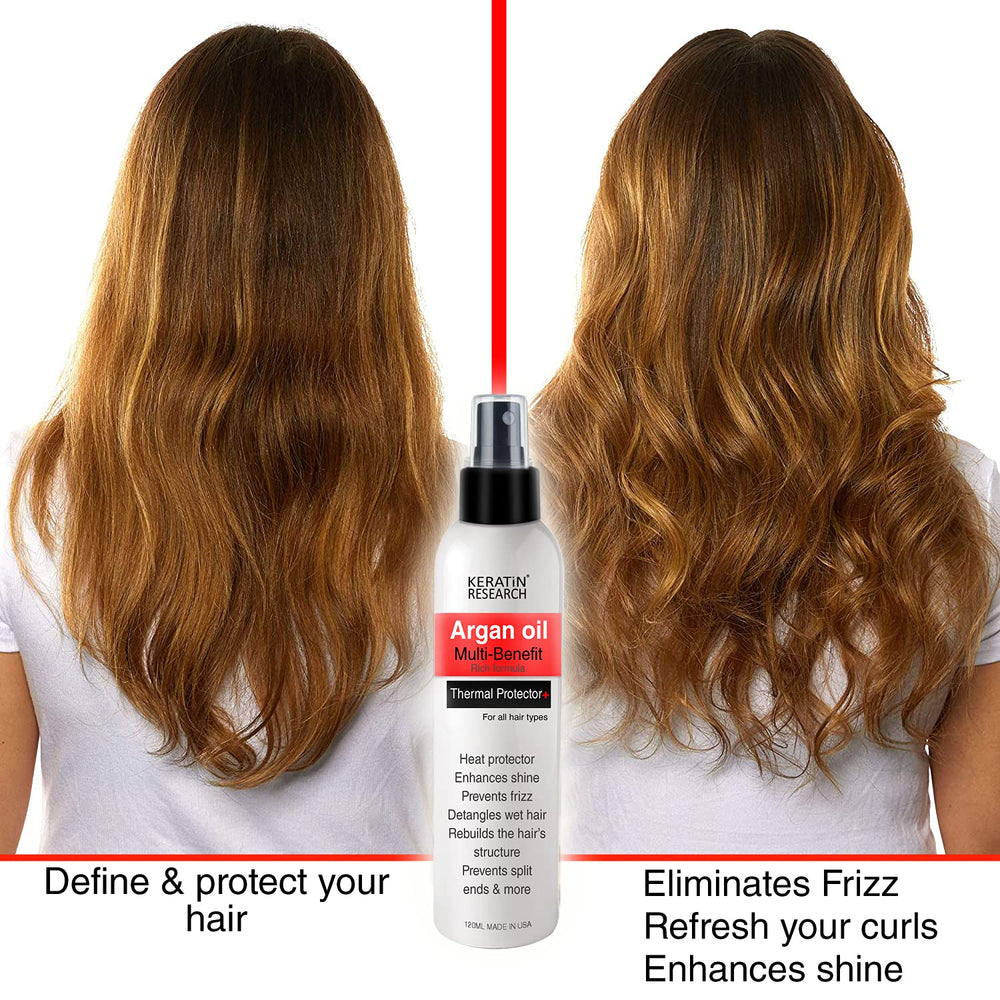 Keratin Research Protege Puntas, reduce daños durante el secado o plancha.