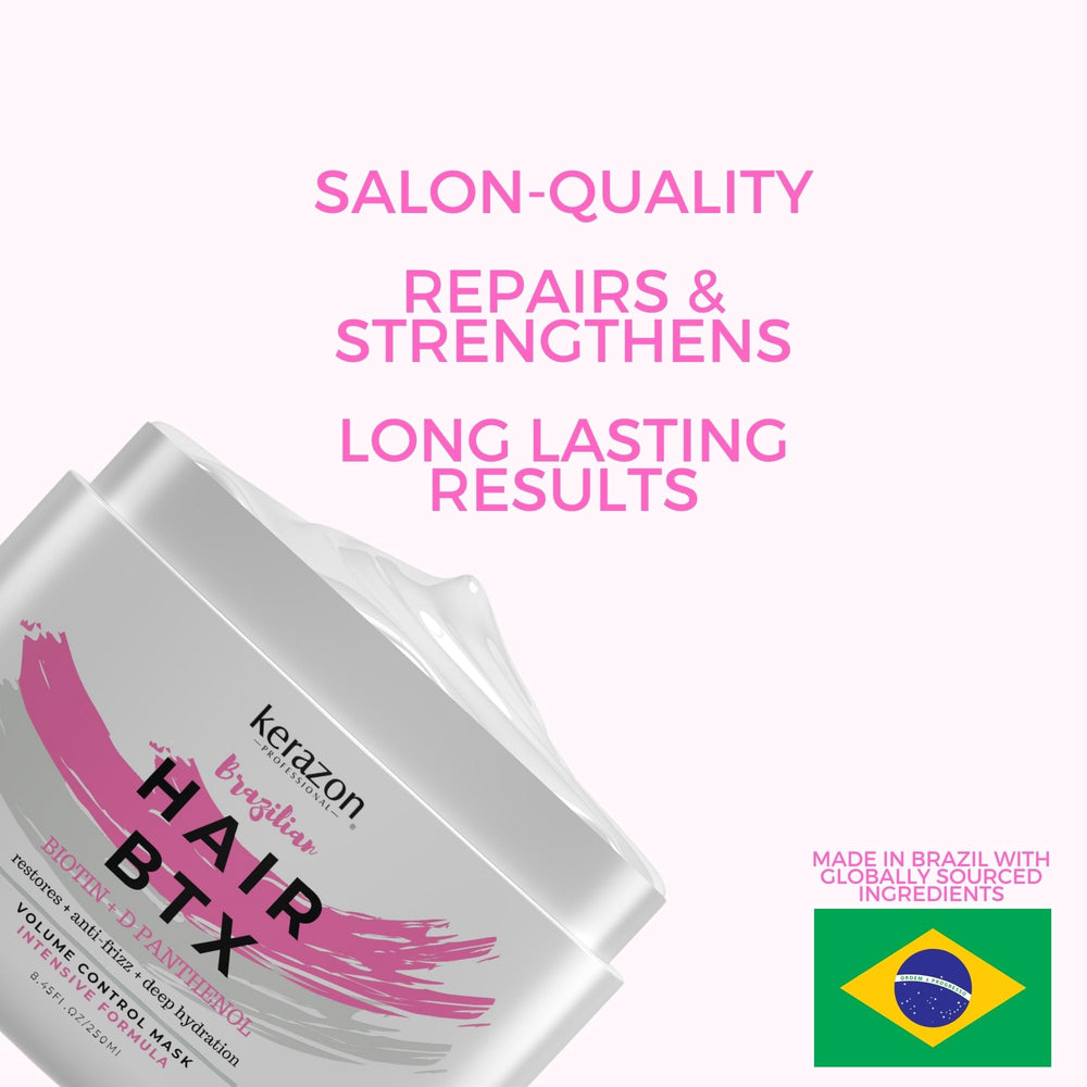 Kerazon Professional tratamiento apto para cabello liso, rizado y coloreado.